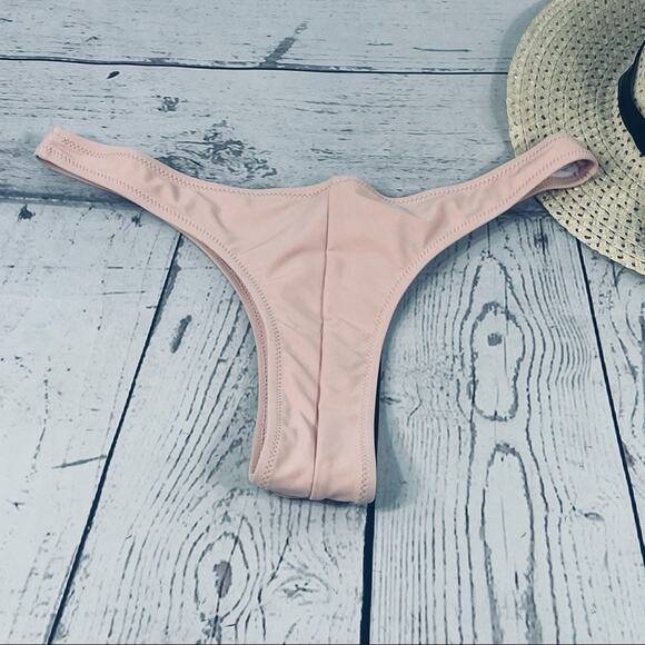 Strappy Bandeau Bikini w/ Brazilian Bottoms Padded - Picture 6 of 8